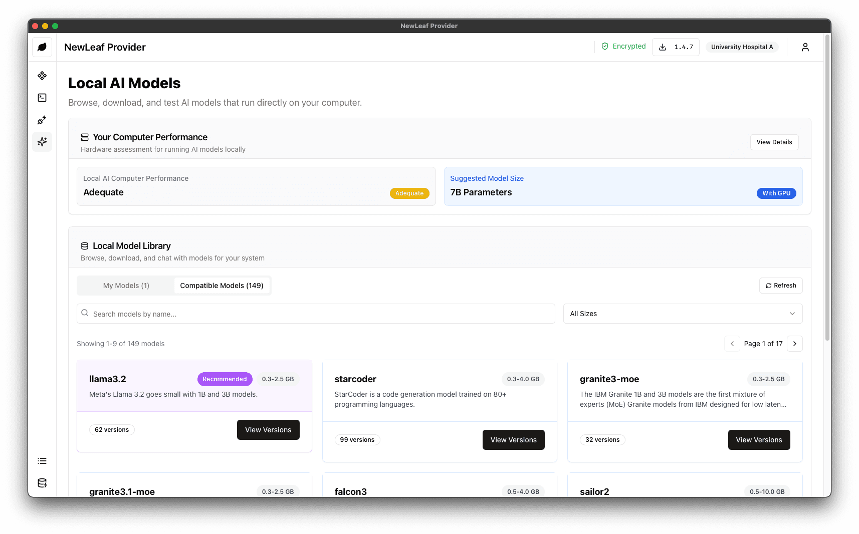 Aitrium Native Models Dashboard